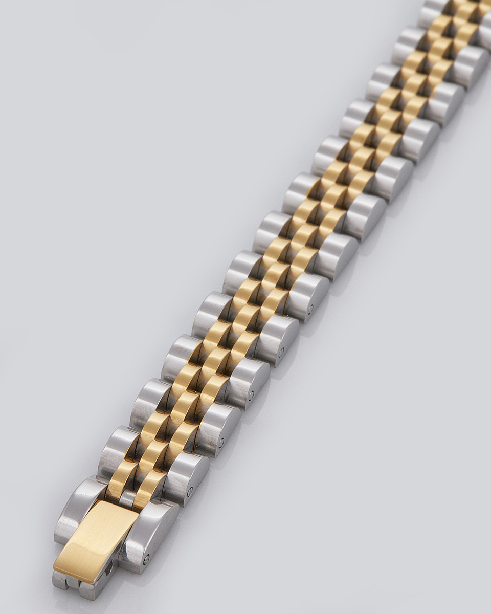 Sequoia Aνδρικό Βραχιόλι χειροπέδα από ανοξείδωτο ατσάλι χρυσο/ασημί SE-B038 Sequoia Aνδρικό Βραχιόλι χειροπέδα από ανοξείδωτο ατσάλι χρυσο/ασημί SE-B038