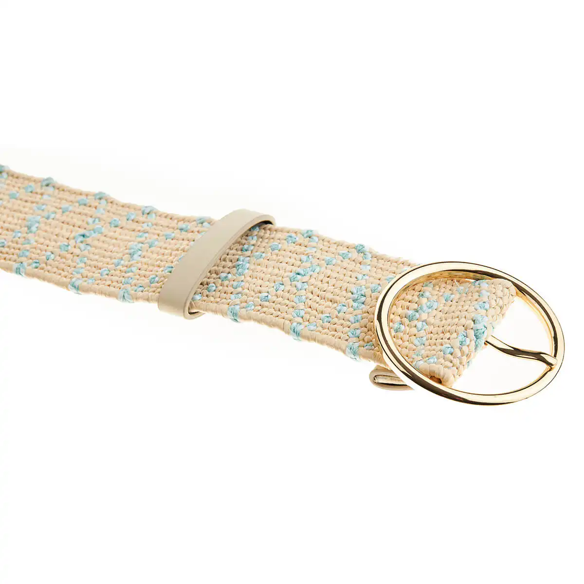 Verde Γυναικεία ζώνη 04-0692 Ψάθινη 105CM ΓΑΛΑΖΙΟ