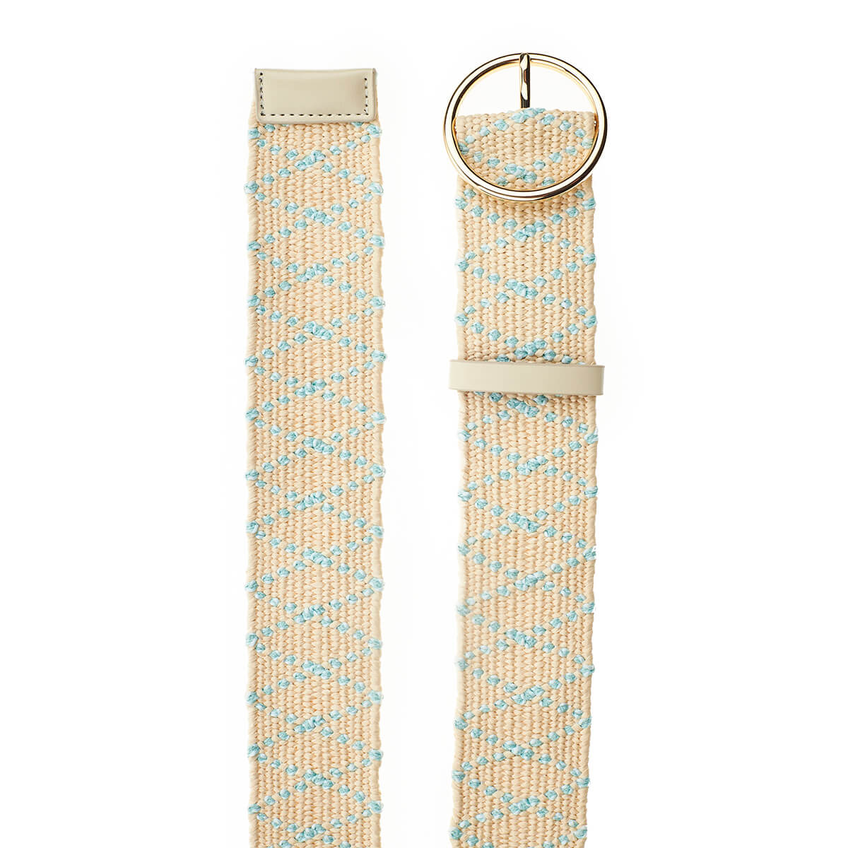 Verde Γυναικεία ζώνη 04-0692 Ψάθινη 105CM ΓΑΛΑΖΙΟ