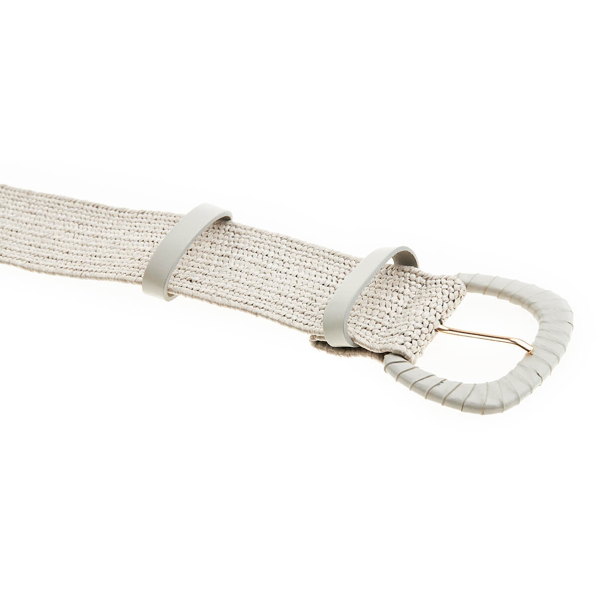 Verde Γυναικεία ζώνη 04-0693 Ψάθινη 105CM ΑΝΟΙΧΤΟ ΓΚΡΙ