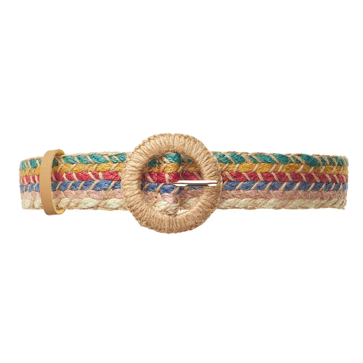 Verde Γυναικεία ζώνη 04-0695 Ψάθινη 105CM ΠΟΛΥΧΡΩΜΟ