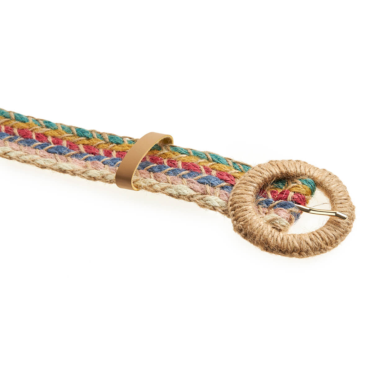 Verde Γυναικεία ζώνη 04-0695 Ψάθινη 105CM ΠΟΛΥΧΡΩΜΟ