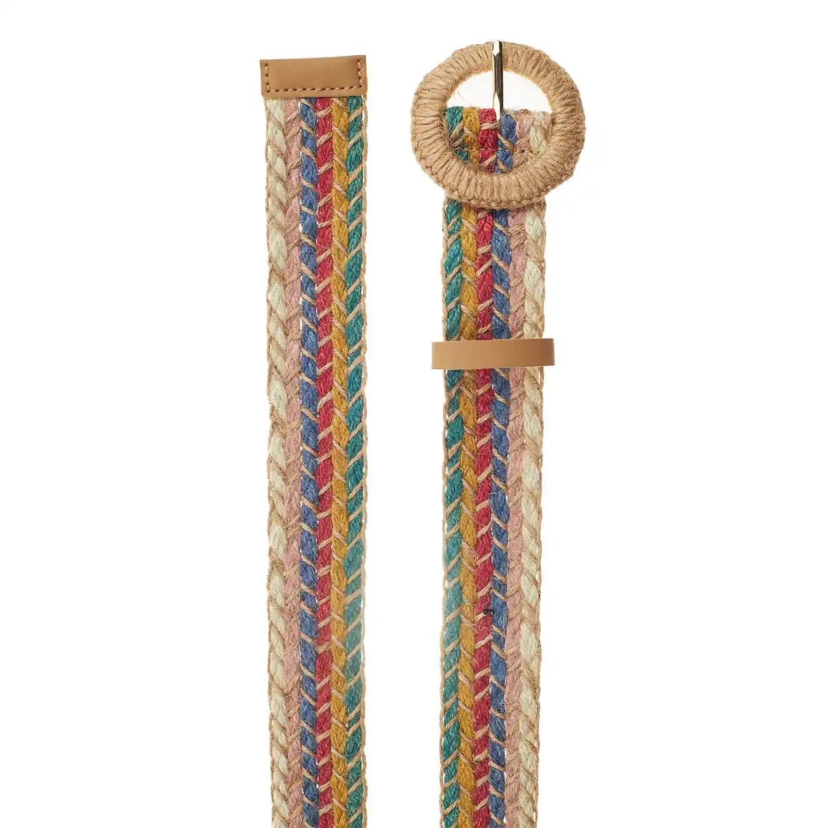 Verde Γυναικεία ζώνη 04-0695 Ψάθινη 105CM ΠΟΛΥΧΡΩΜΟ