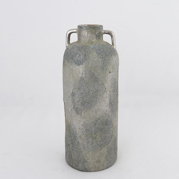 ΒΑΖΟ ΚΕΡΑΜΙΚΟ ΓΚΡΙ – ΑΣΗΜΙ 16x16x40.5cm