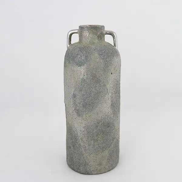 ΒΑΖΟ ΚΕΡΑΜΙΚΟ ΓΚΡΙ – ΑΣΗΜΙ 16x16x40.5cm
