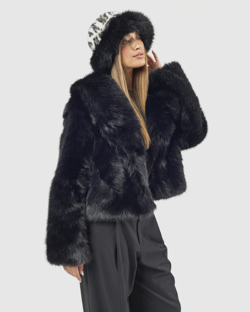 VERDE ΓΥΝΑΙΚΕΙΟ ΚΑΠΕΛΟ 05-0000847 ANIMAL PRINT ΜΑΥΡΟ