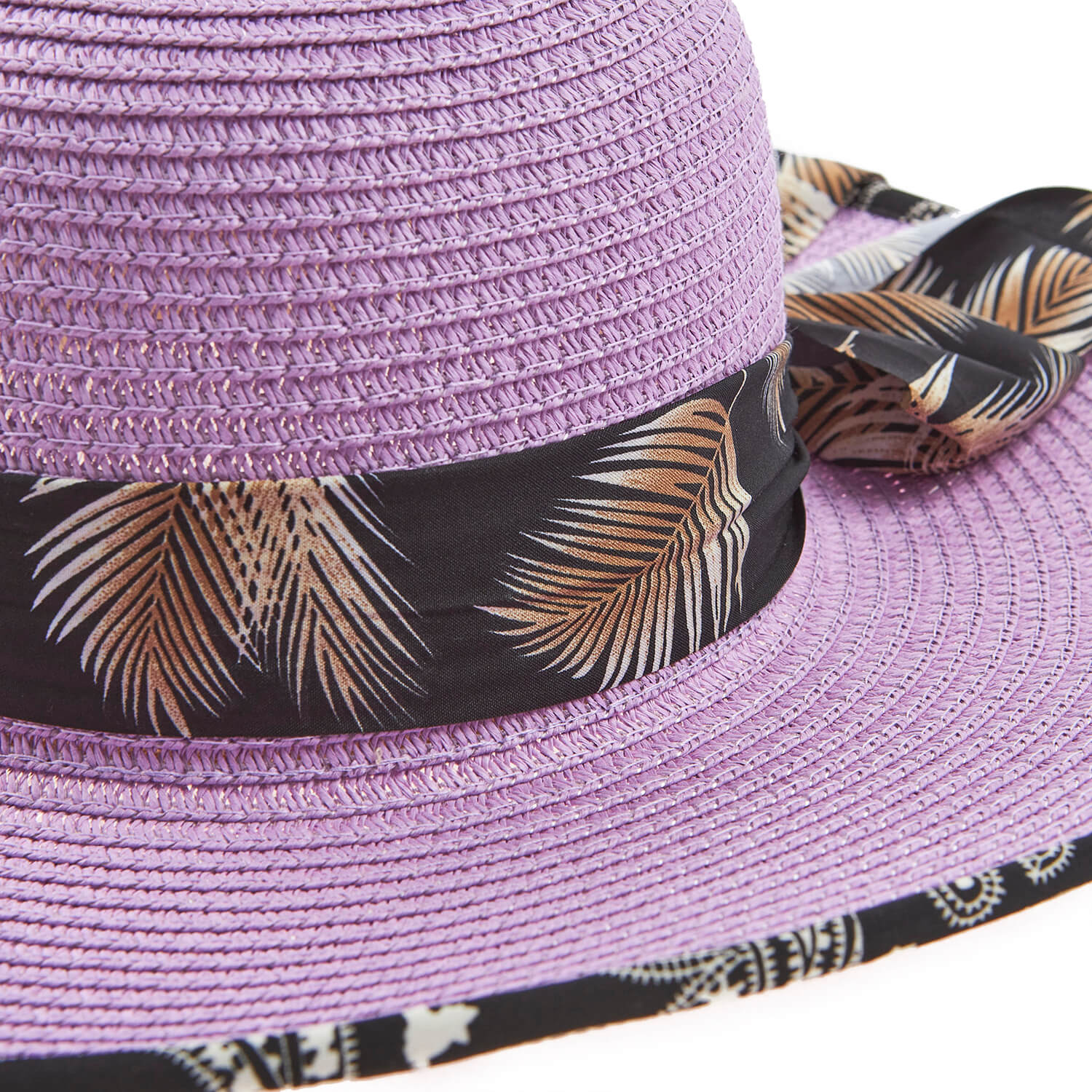 Verde ψάθινο γυναικείο καπέλο 05-0699 Λιλά