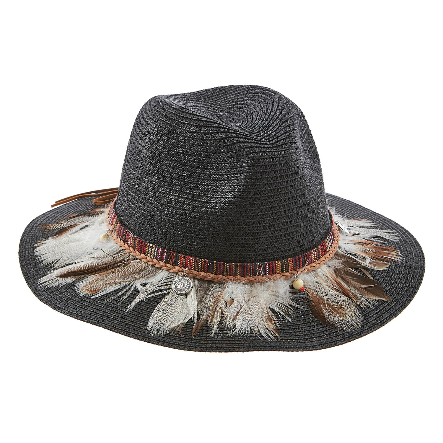 Verde ψάθινο γυναικείο καπέλο 05-0728 Εκρού