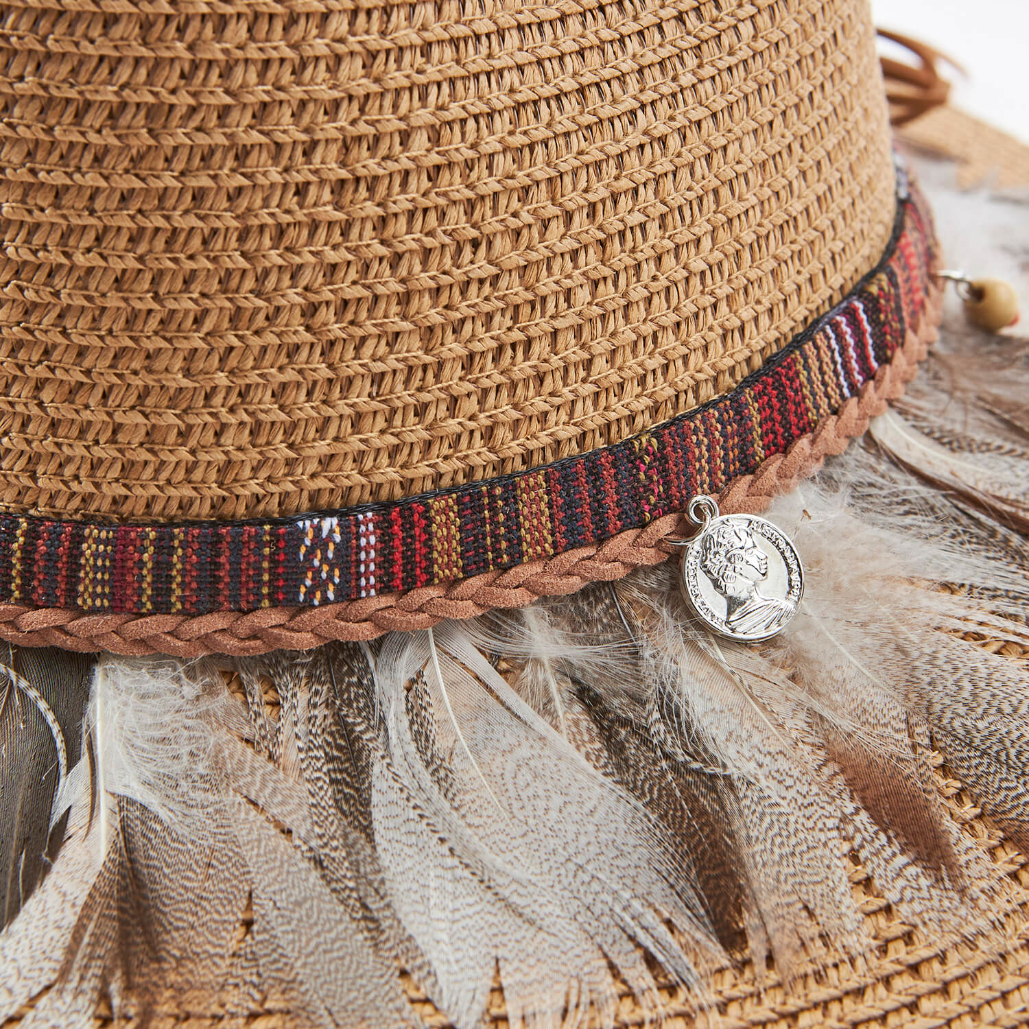 Verde ψάθινο γυναικείο καπέλο 05-0728 Μπεζ