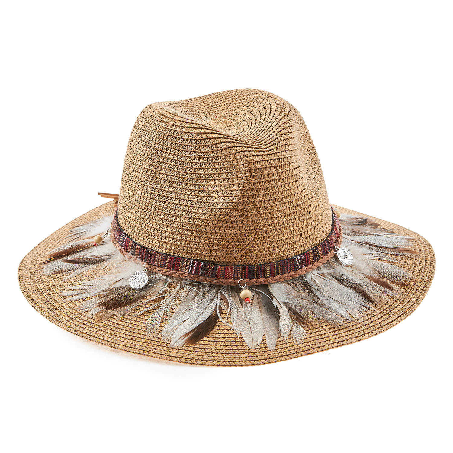 Verde ψάθινο γυναικείο καπέλο 05-0728 Μπεζ