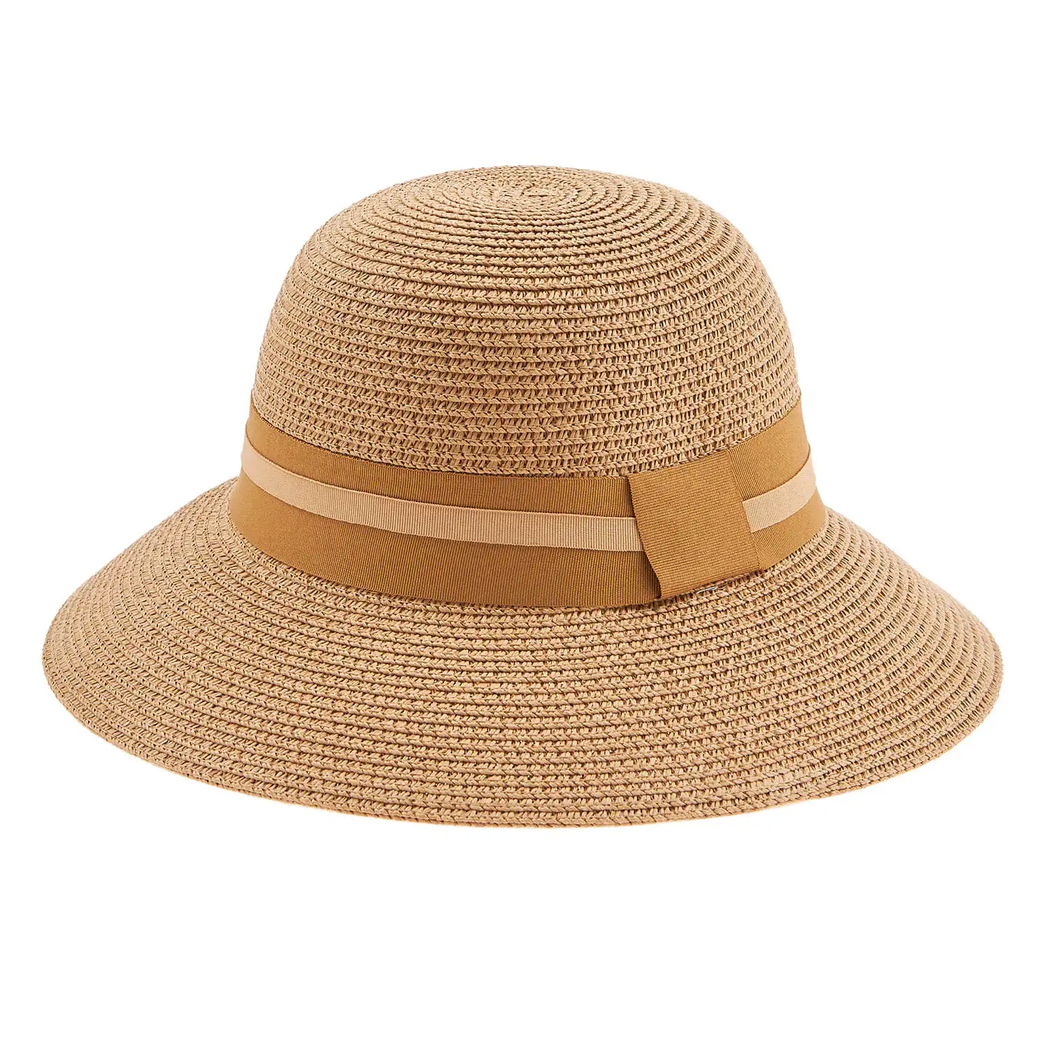 Verde ψάθινο γυναικείο καπέλο 05-0729 Μπεζ