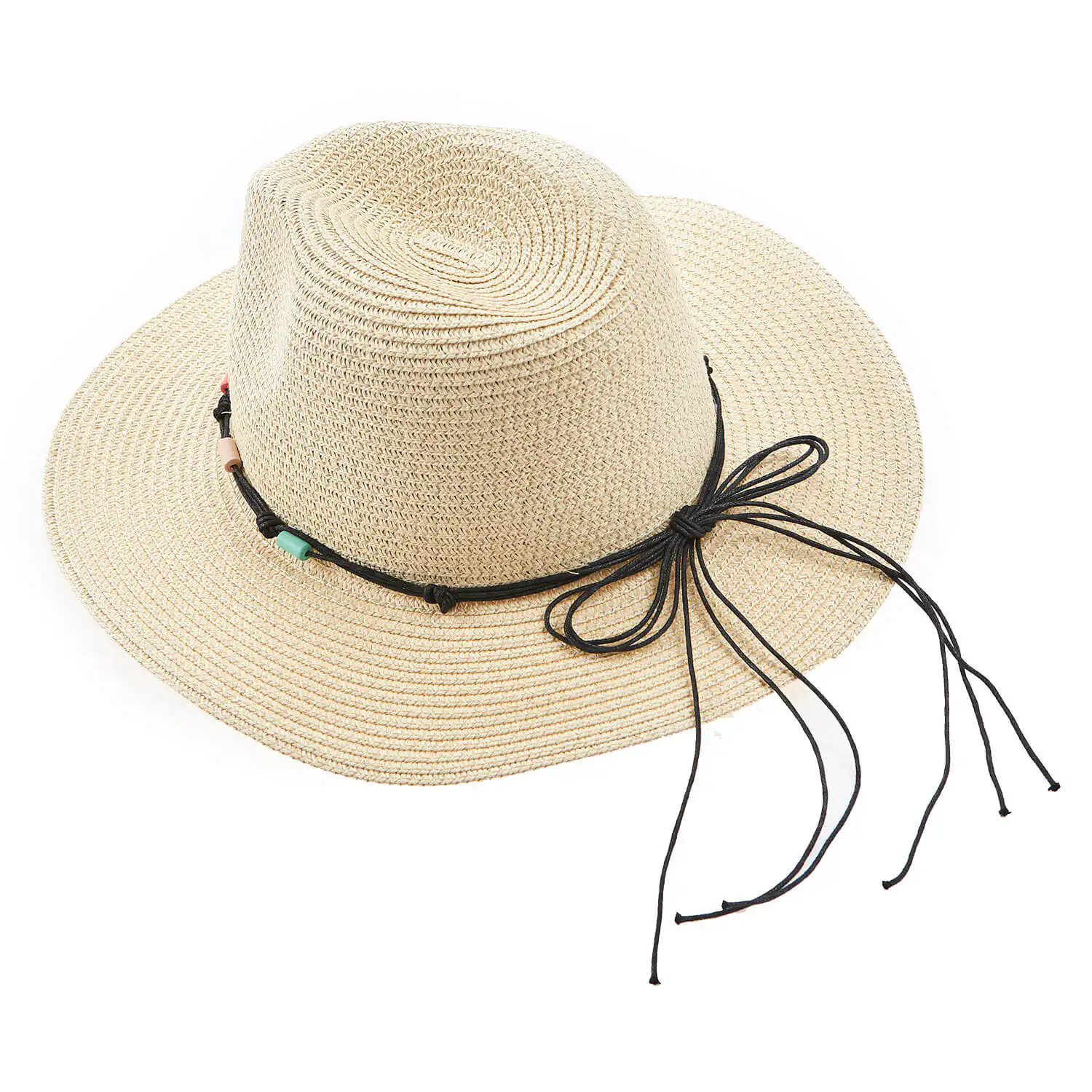 Verde ψάθινο γυναικείο καπέλο 05-0731 Εκρού