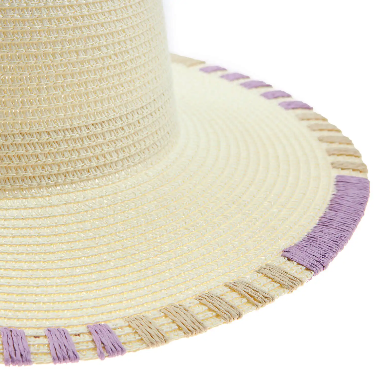 Verde ψάθινο γυναικείο καπέλο 05-0734 Λιλά