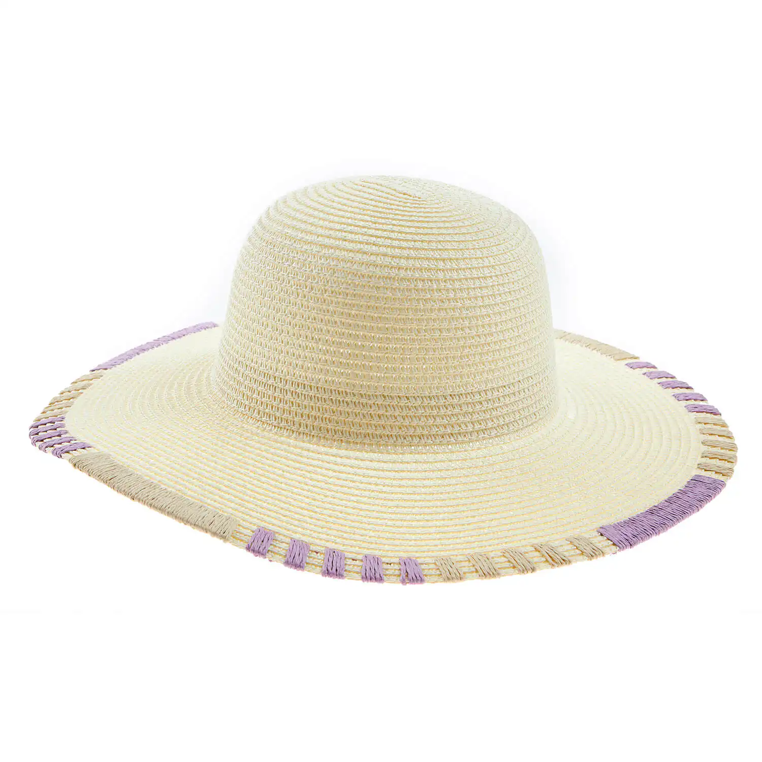 Verde ψάθινο γυναικείο καπέλο 05-0734 Λιλά