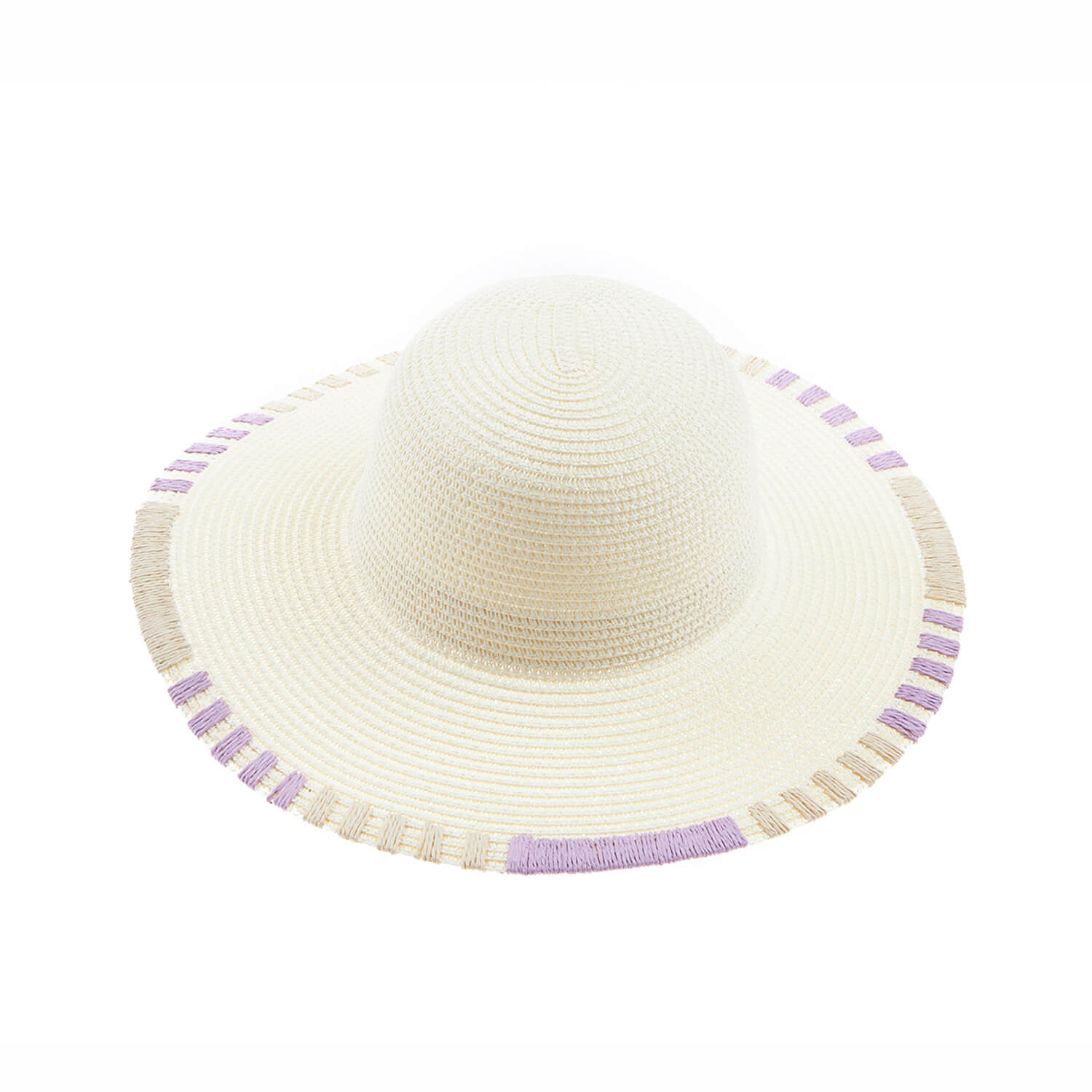 Verde ψάθινο γυναικείο καπέλο 05-0734 Λιλά