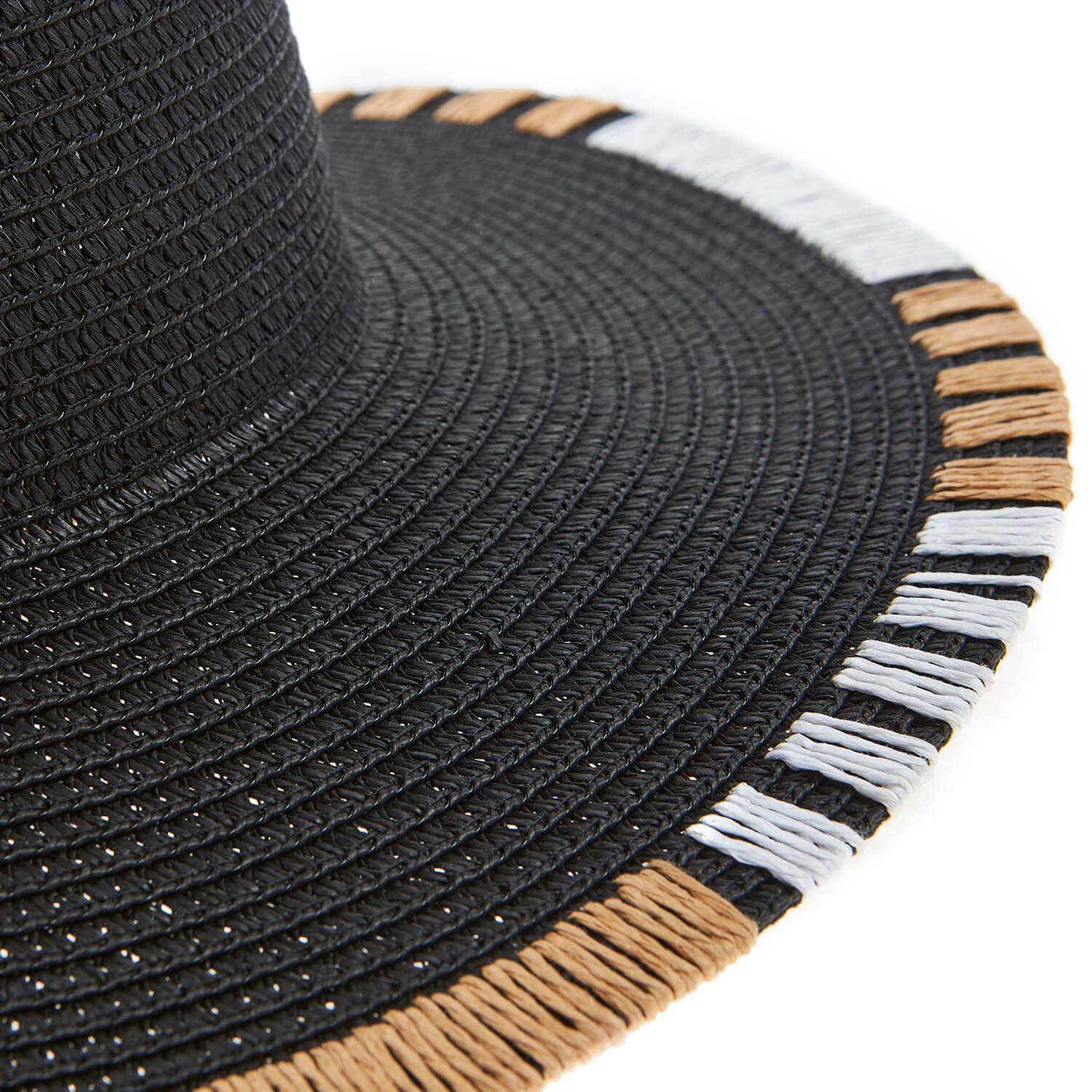 Verde ψάθινο γυναικείο καπέλο 05-0734 Μαύρο