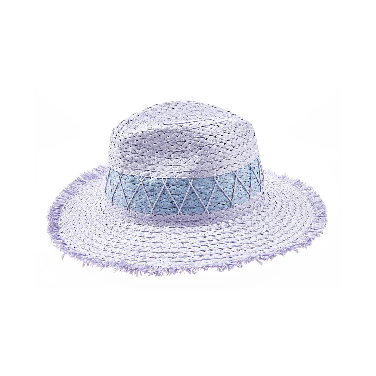 Verde Γυναικείο Καπέλο 05-0772 Ψάθινο Λιλά