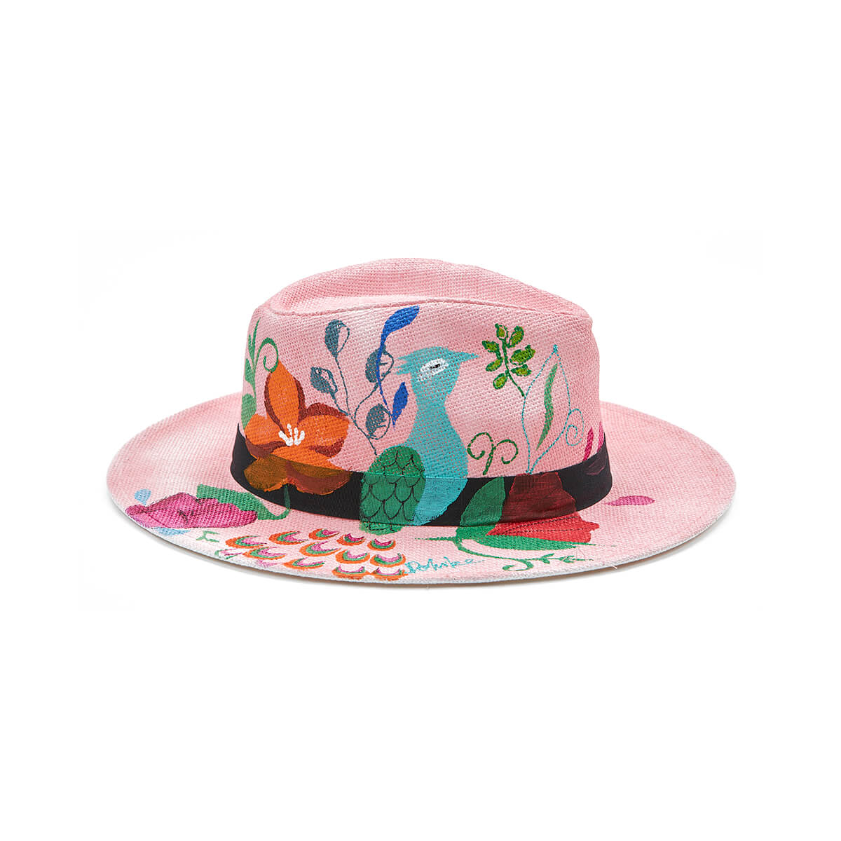 Verde Γυναικείο Καπέλο 05-0784 Ψάθινο Ροζ