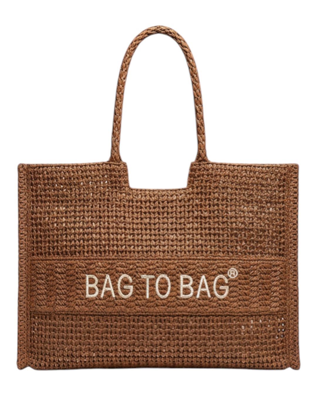 Ψάθινη τσάντα ώμου XY-2630 – Καφέ