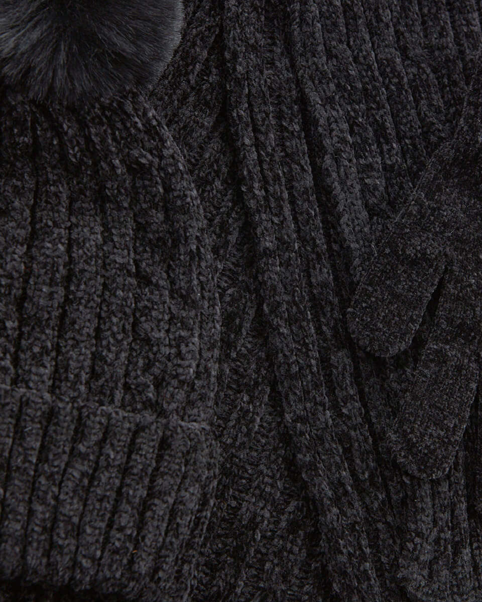 VERDE ΣΕΤ ΚΑΣΚΟΛ ΣΚΟΥΦΟΣ ΓΑΝΤΙΑ 06-0001287 ΜΑΥΡΟ