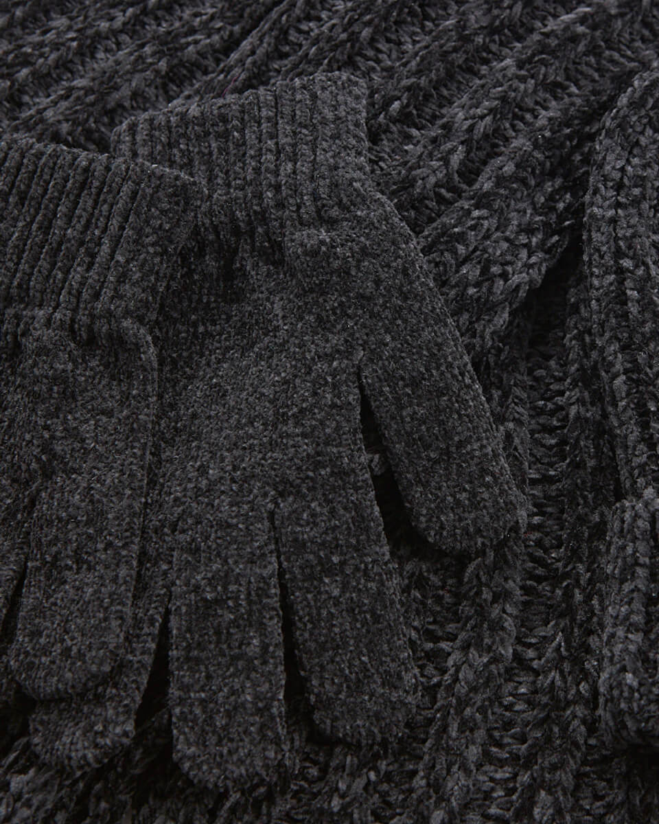 VERDE ΣΕΤ ΚΑΣΚΟΛ ΣΚΟΥΦΟΣ ΓΑΝΤΙΑ 06-0001290 ΜΑΥΡΟ