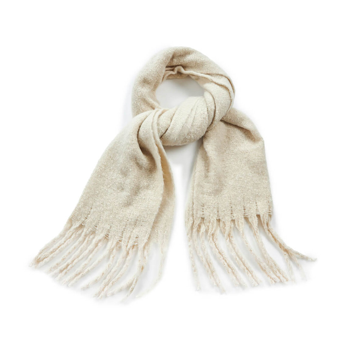 Verde Γυναικείο κασκόλ 180*50cm 06-1021 Εκρού