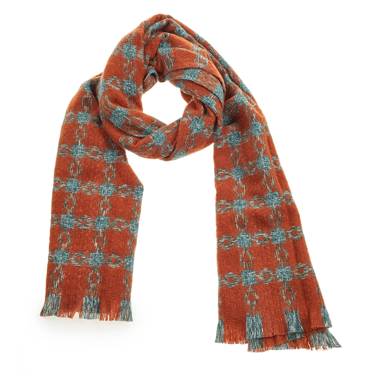 Verde Γυναικείο Κασκόλ 06-1141 Κεραμιδί