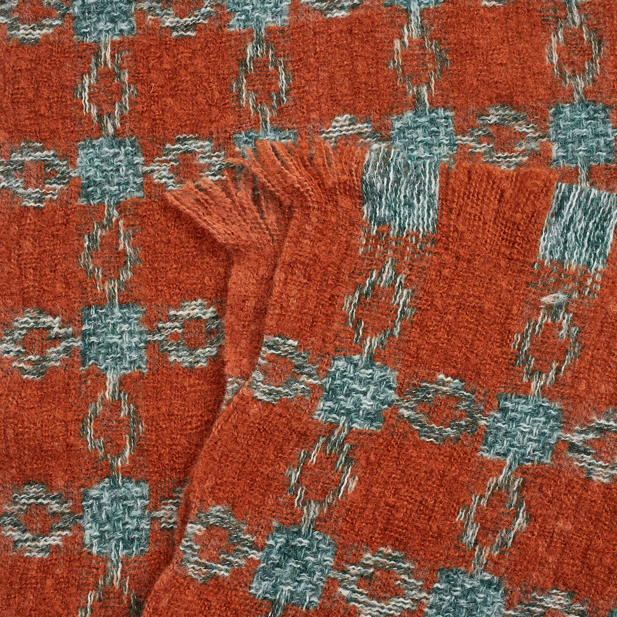 Verde Γυναικείο Κασκόλ 06-1141 Κεραμιδί