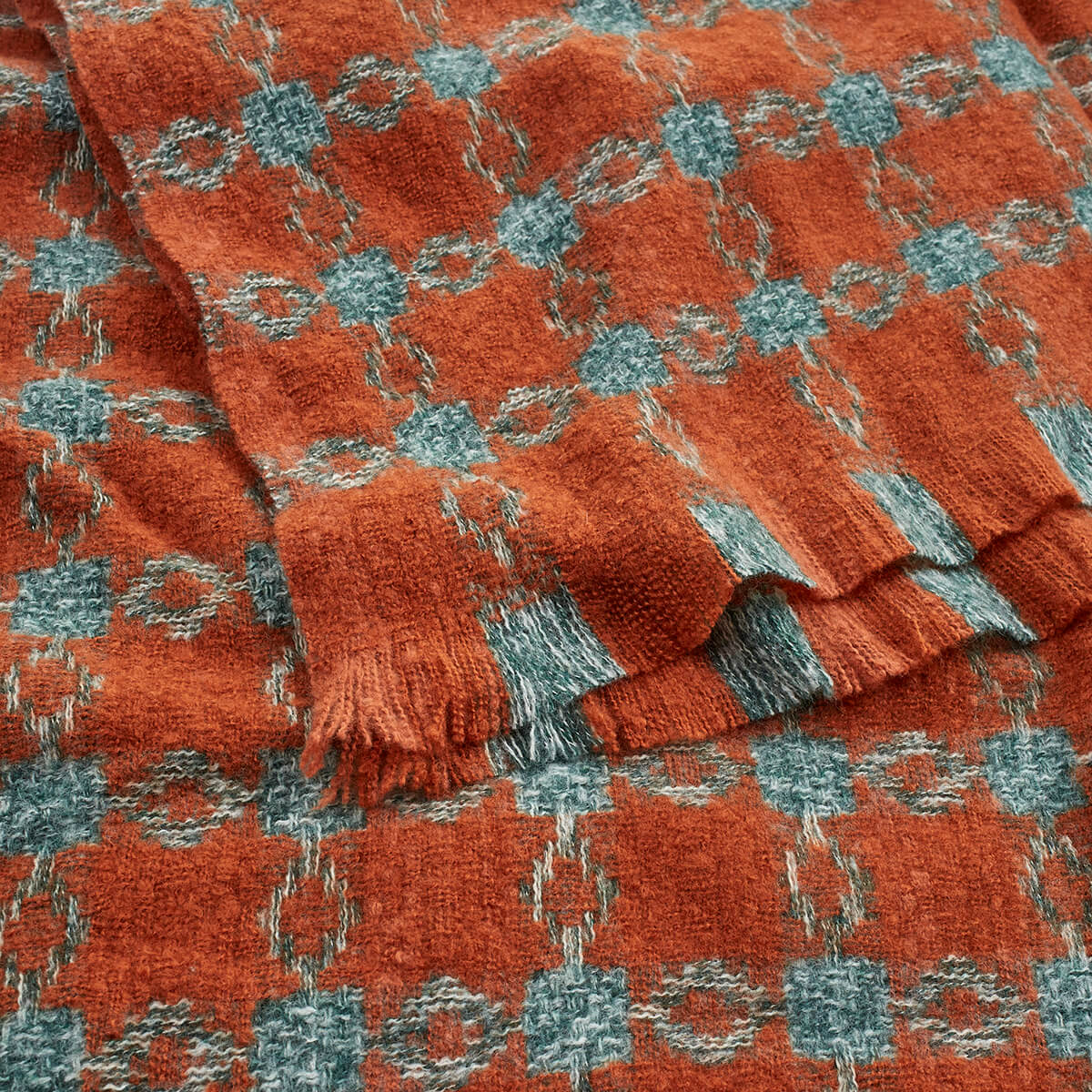 Verde Γυναικείο Κασκόλ 06-1141 Κεραμιδί