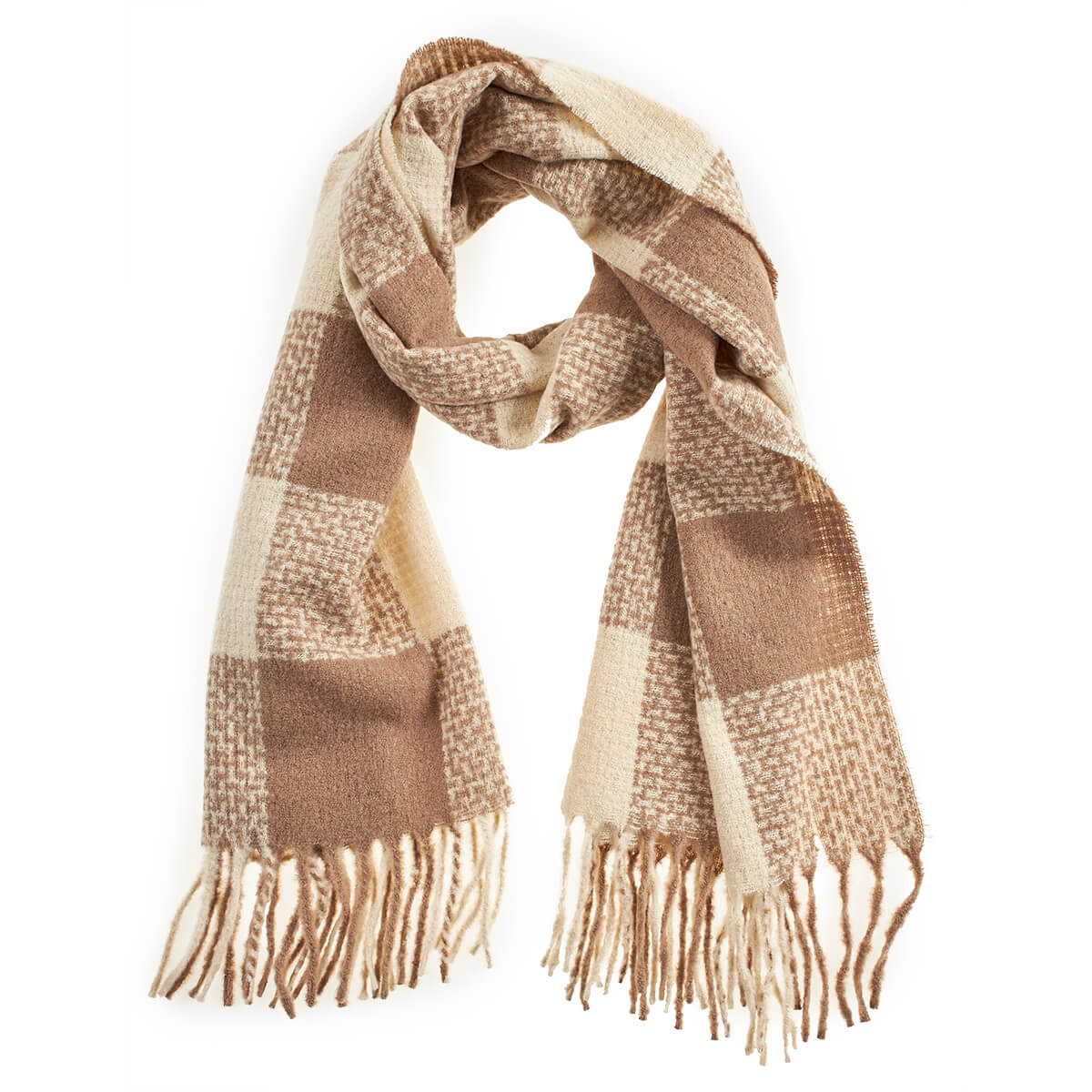 Verde Γυναικείο Κασκόλ 06-1145 Εκρού