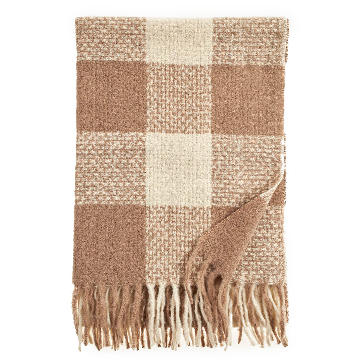 Verde Γυναικείο Κασκόλ 06-1145 Εκρού