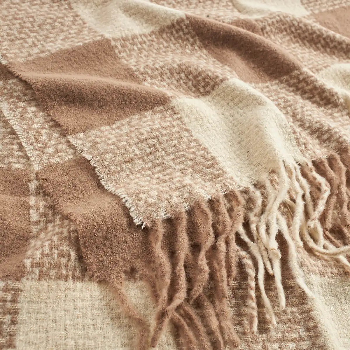 Verde Γυναικείο Κασκόλ 06-1145 Εκρού