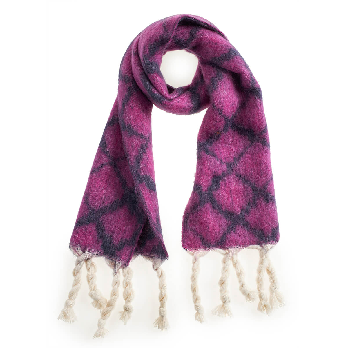 Verde Γυναικείο Κασκόλ 06-1149 Ματζέντα