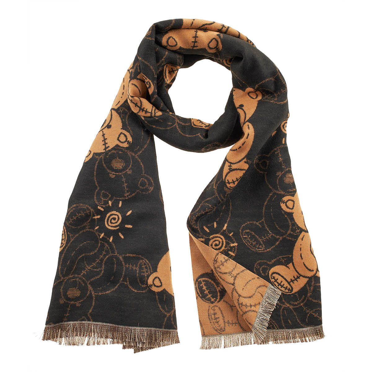 Verde Γυναικείο Κασκόλ 06-1150 Μαύρο