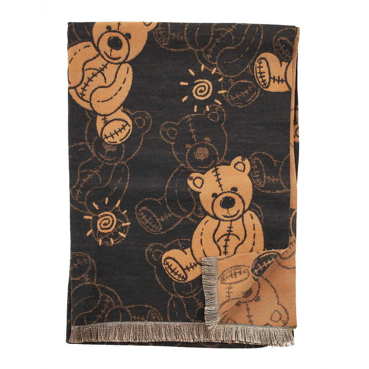 Verde Γυναικείο Κασκόλ 06-1150 Μαύρο