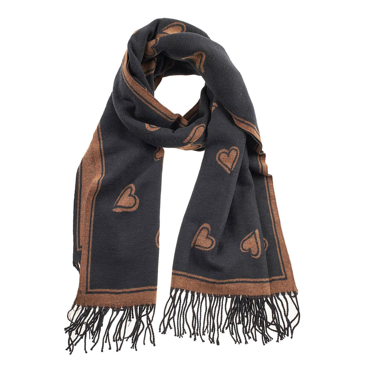 Verde Γυναικείο Κασκόλ 06-1155 Μαύρο