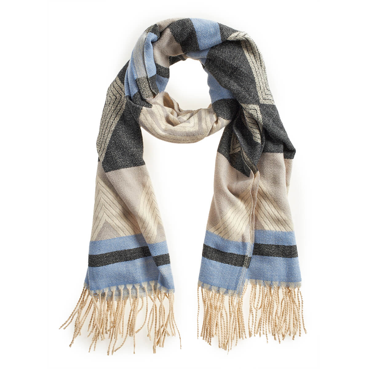 Verde Γυναικείο Κασκόλ 06-1156 Μπλε