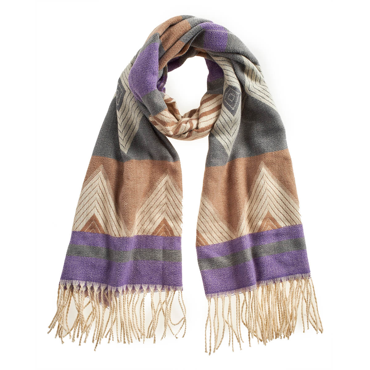 Verde Γυναικείο Κασκόλ 06-1156 Μωβ