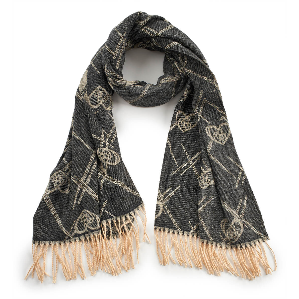 Verde Γυναικείο Κασκόλ 06-1171 Μαύρο