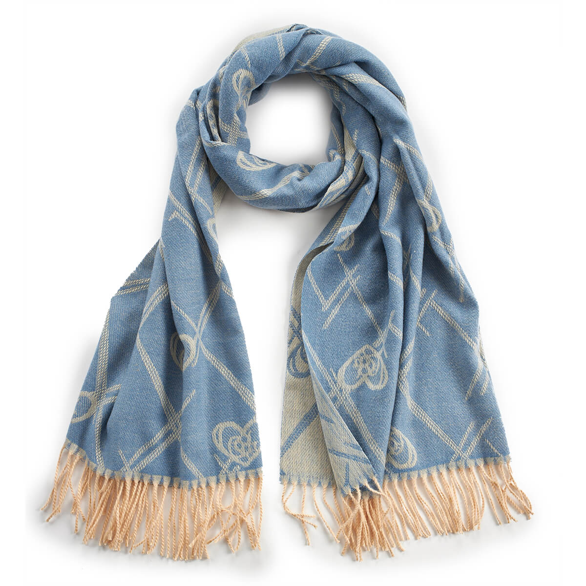 Verde Γυναικείο Κασκόλ 06-1171 Μπλε