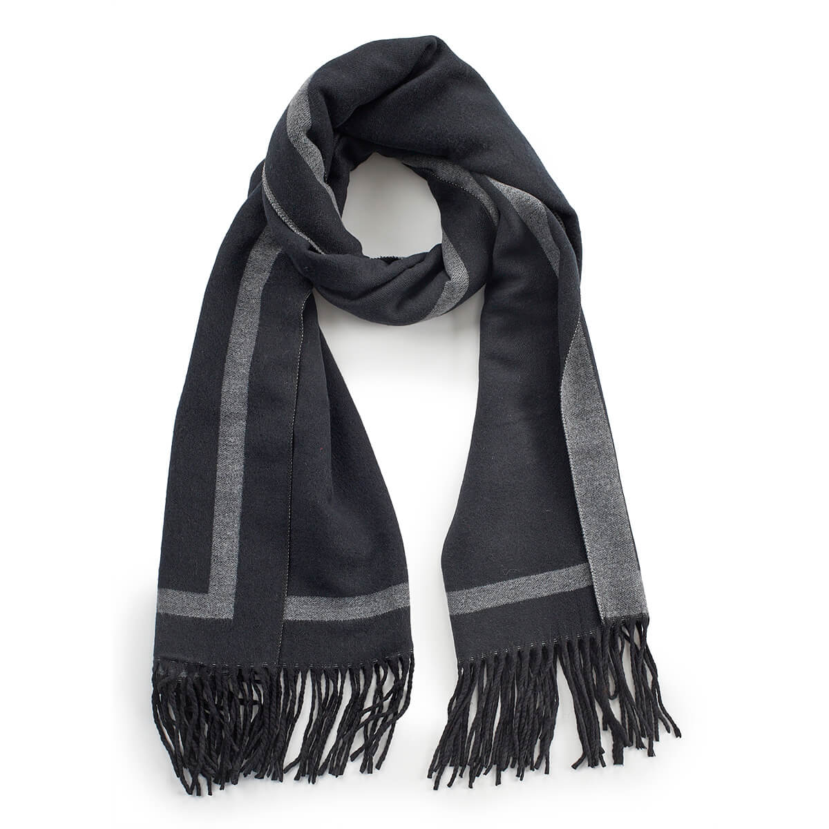 Verde Γυναικείο Κασκόλ 06-1178 Γκρι Μαυρο