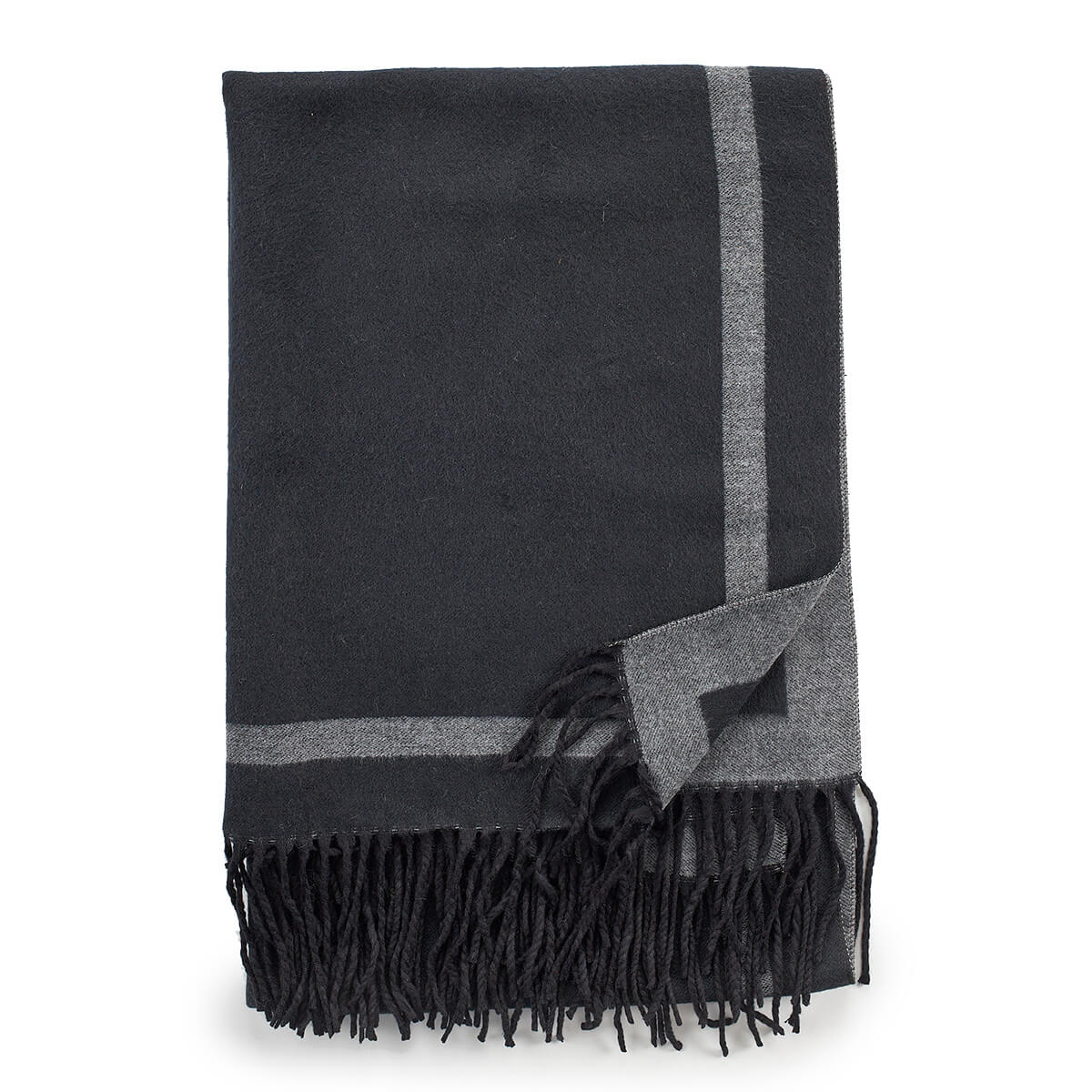 Verde Γυναικείο Κασκόλ 06-1178 Γκρι Μαυρο