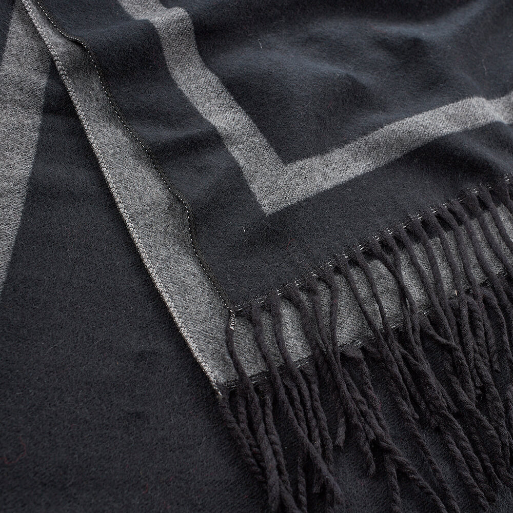 Verde Γυναικείο Κασκόλ 06-1178 Γκρι Μαυρο