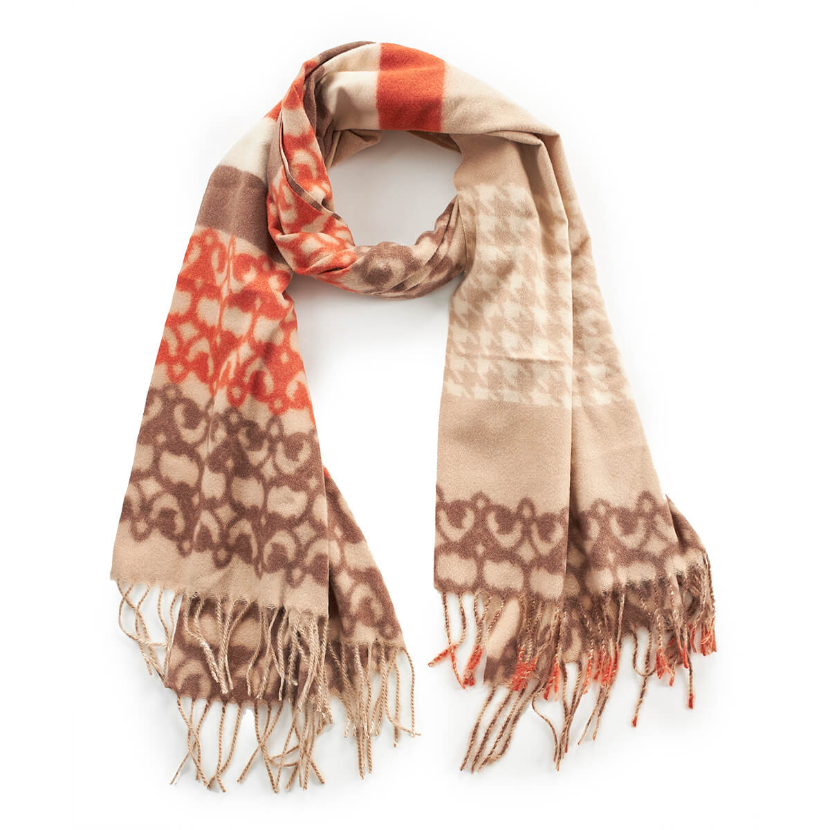 Verde Γυναικείο Κασκόλ 06-1186 Μπεζ