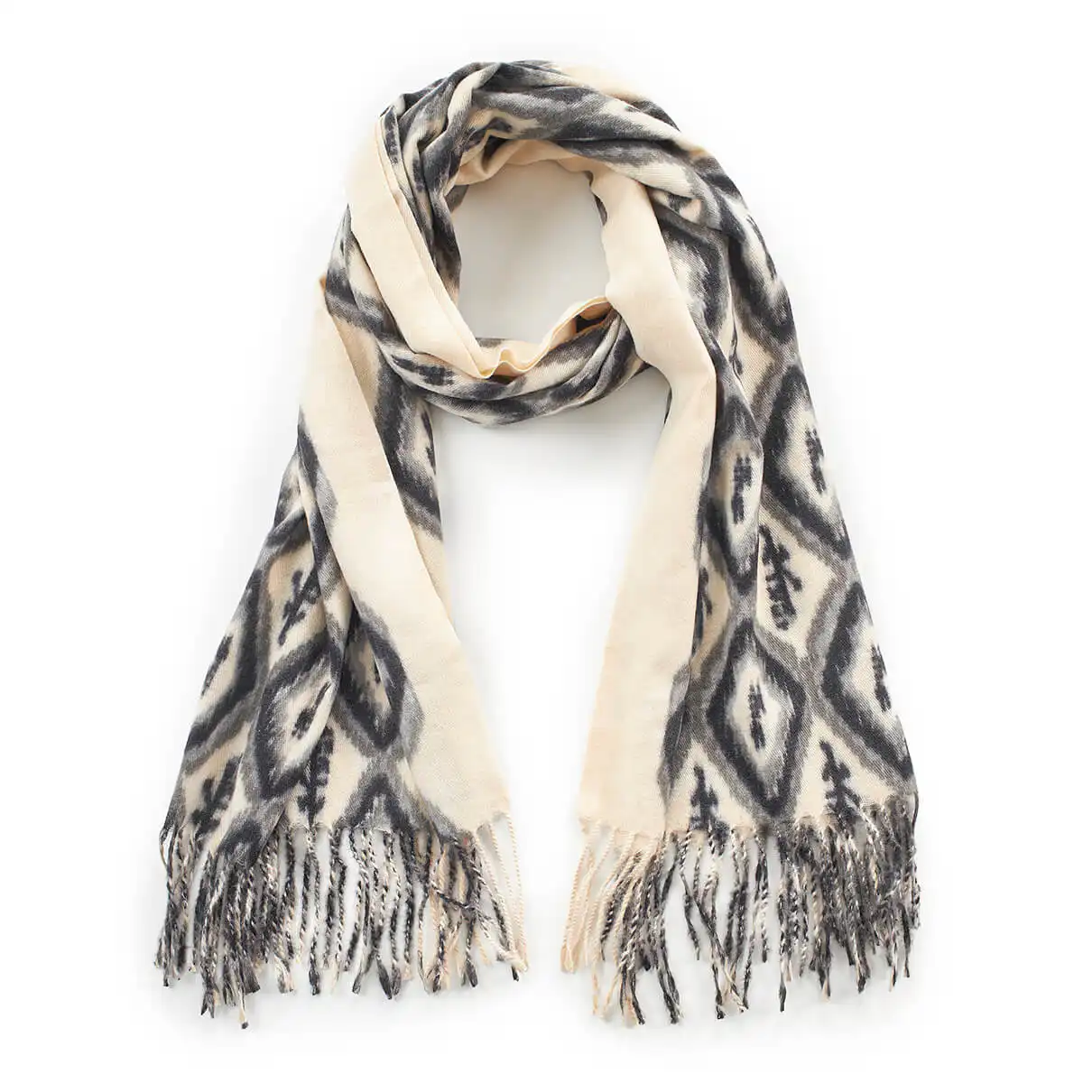 Verde Γυναικείο Κασκόλ 06-1187 Εκρού