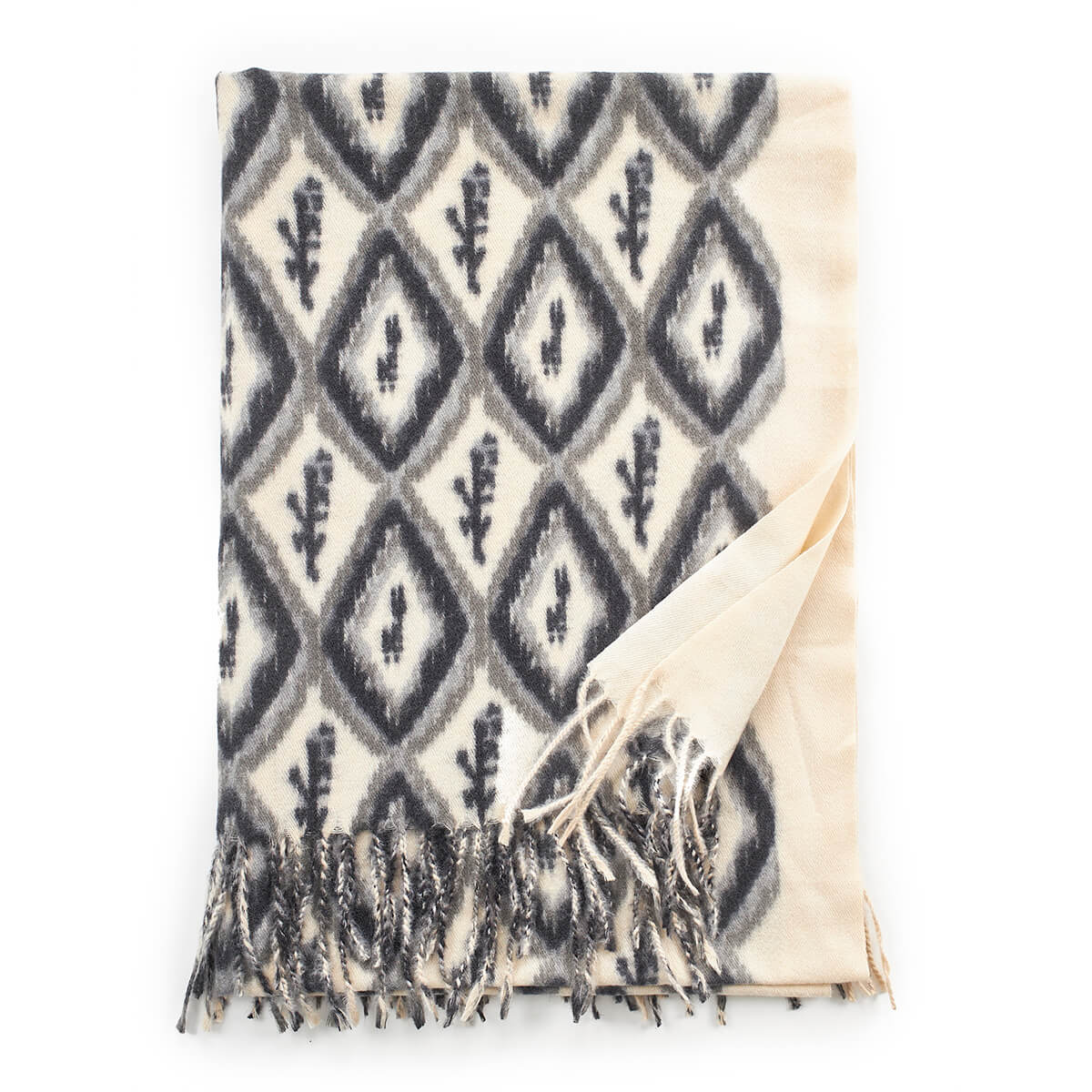 Verde Γυναικείο Κασκόλ 06-1187 Εκρού