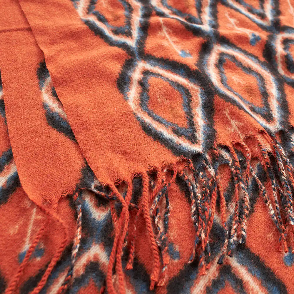 Verde Γυναικείο Κασκόλ 06-1187 Πορτοκαλί