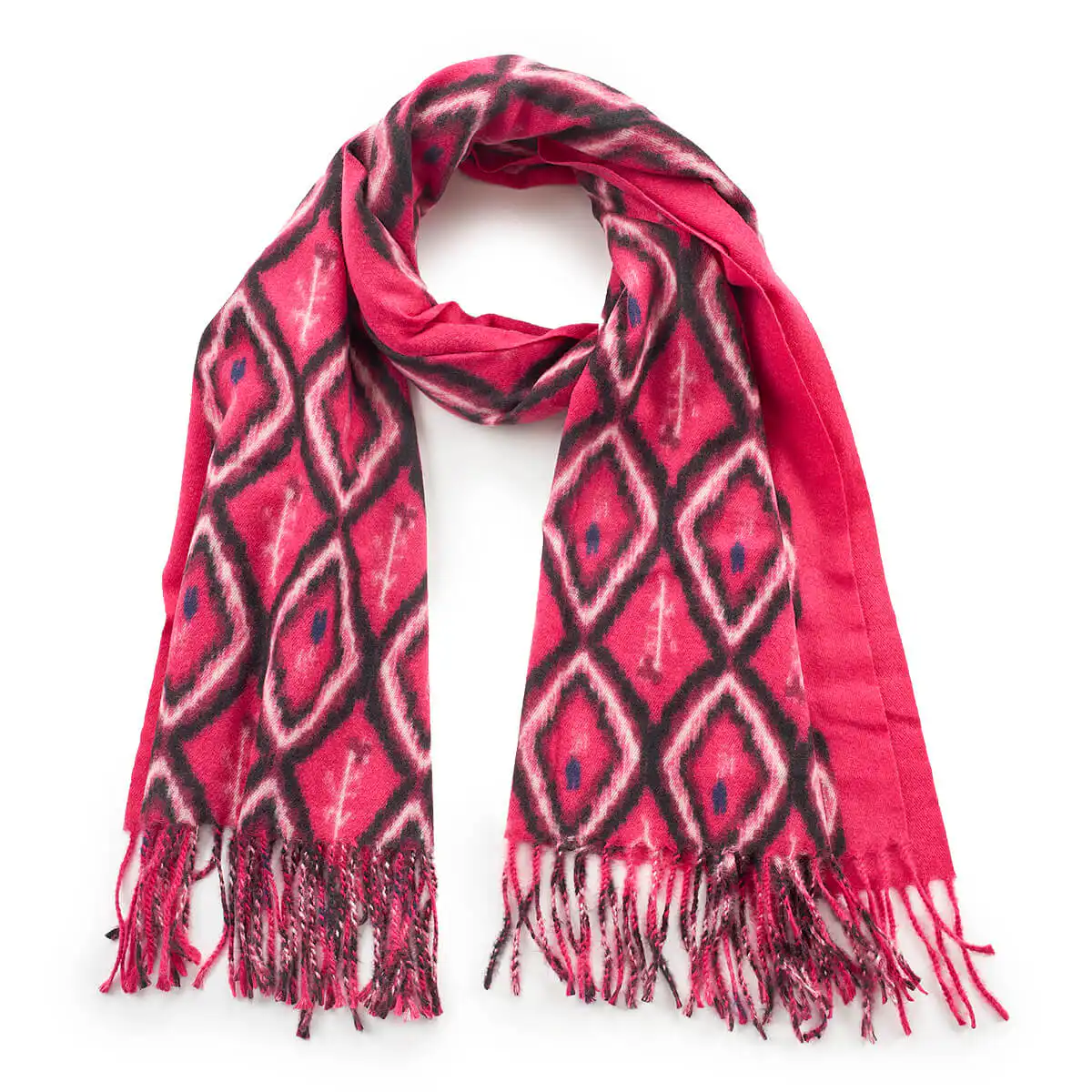 Verde Γυναικείο Κασκόλ 06-1187 Φούξια