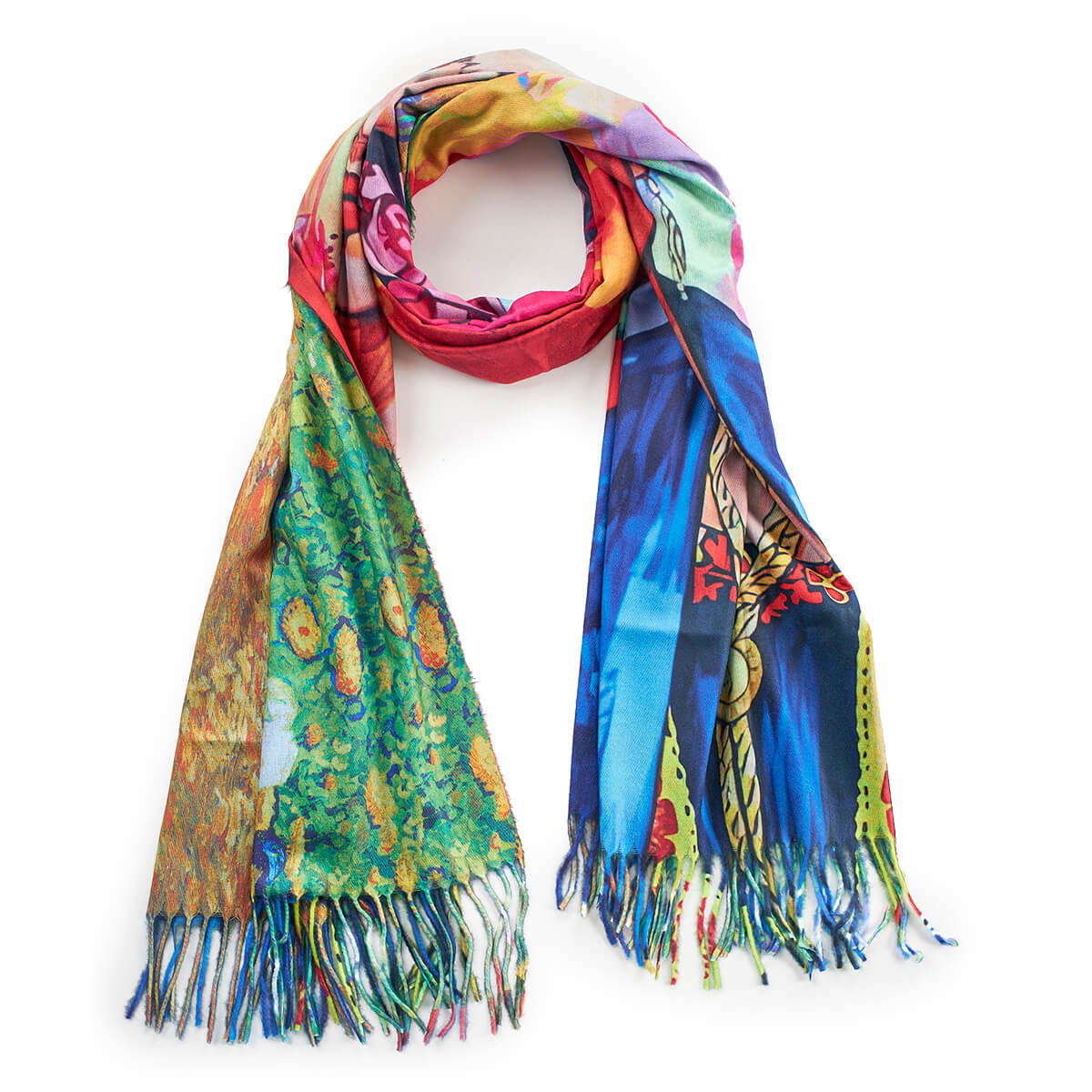 Verde Γυναικείο Κασκόλ 06-1188 Πολύχρωμο