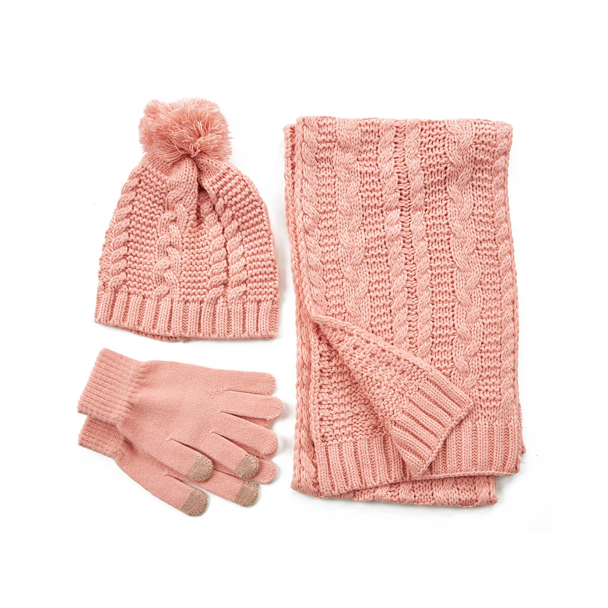 VERDE ΓΥΝΑΙΚΕΙΟ ΚΑΣΚΟΛ +VERDE ΓΥΝΑΙΚΕΙΟΣ ΣΚΟΥΦΟΣ+VERDE ΓΥΝΑΙΚΕΙA ΓΑΝΤΙΑ 06-1266 ΑΚΡΥΛΙΚΟ ΡΟΖ